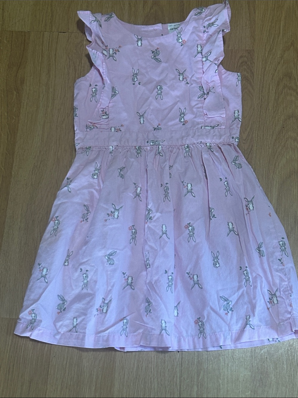 Carter's Light Pink Bunny Ruffle Sundress Size 5T